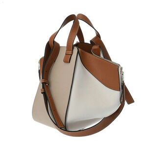Loewe White Leather Bag Brown Gray Hammock